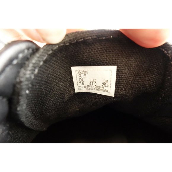 Vans Off The Wall Black Leather Casual Lace Up Tennis Shoes Men\'s 8.5 main image 10